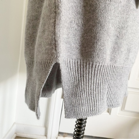 Peserico Gray (Grey) Cashmere Wool Silk Sweater Dress Tie Waist Size 48 IT - Picture 14 of 15